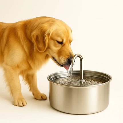 Stainless Steel Pet Water Fountain with 8-Liter Capacity | Automatic Drinking Bowl for Hydration and Easy Cleaning