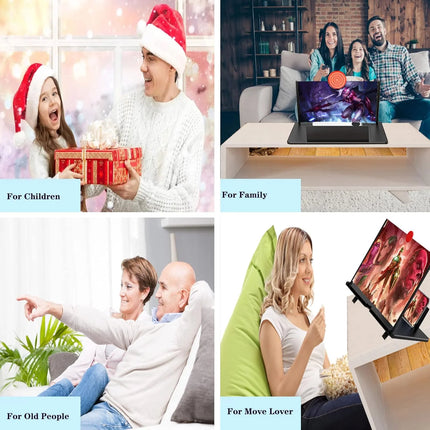 Phone Screen Magnifier 12 Inch Foldable with 3-5x Enlarged View | Battery-Free Display Enhancer for Movies and Gaming 5