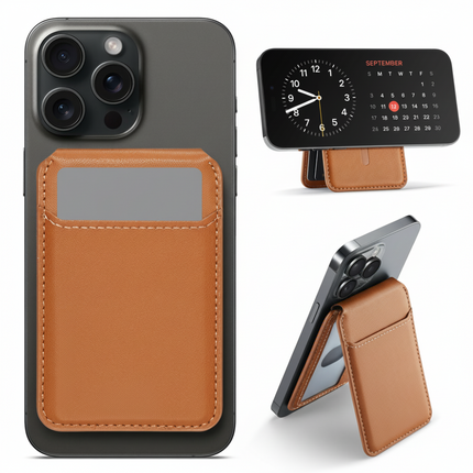 Magnetic Phone Wallet with Smart Tracking & Adjustable Stand | RFID-Blocked Card Holder for Everyday Organization
