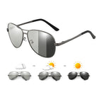 Photochromic Pilot Sunglasses with Polarized Lenses | Chameleon Color Change for Driving and Outdoor Comfort 0