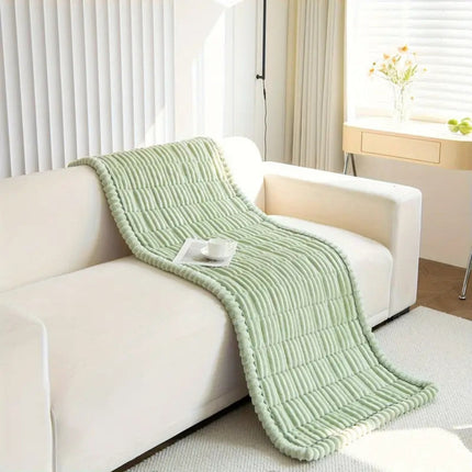 Plush Couch Cover with Hand-Pleated Edges for Superior Sofa Protection | Cozy Flannel Fabric for Pet-Friendly Comfort
