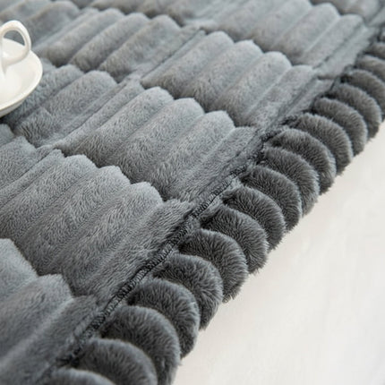 Plush Couch Cover with Hand-Pleated Edges for Superior Sofa Protection | Cozy Flannel Fabric for Pet-Friendly Comfort