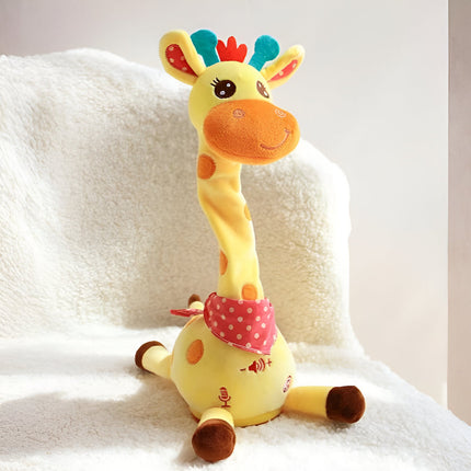 Interactive Singing Giraffe Plush Toy with 60 Nursery Rhymes | Soft Baby-Safe Companion for Early Childhood Development