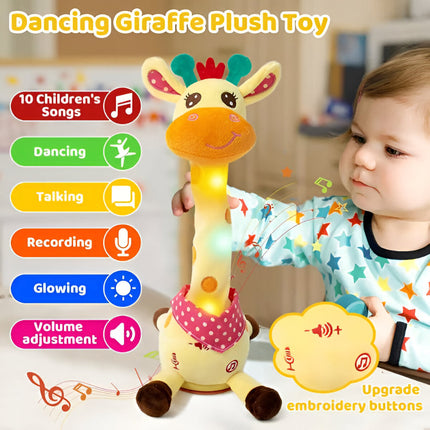 Interactive Singing Giraffe Plush Toy with 60 Nursery Rhymes | Soft Baby-Safe Companion for Early Childhood Development