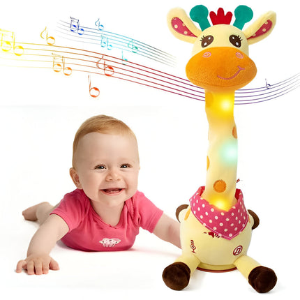 Interactive Singing Giraffe Plush Toy with 60 Nursery Rhymes | Soft Baby-Safe Companion for Early Childhood Development