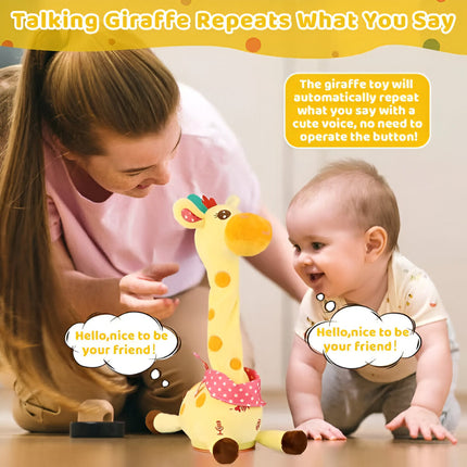 Interactive Singing Giraffe Plush Toy with 60 Nursery Rhymes | Soft Baby-Safe Companion for Early Childhood Development