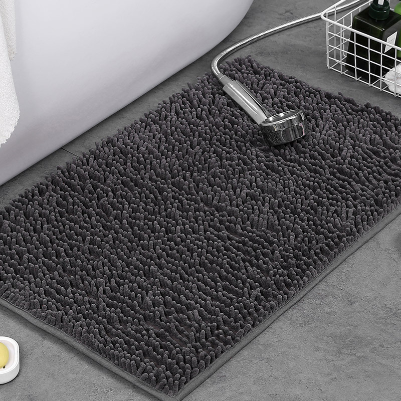 Plush Chenille Bath Mat | Non-Slip Absorbent Bathroom Rug for Comfort 1
