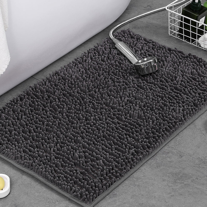 Plush Chenille Bath Mat | Non-Slip Absorbent Bathroom Rug for Comfort 1