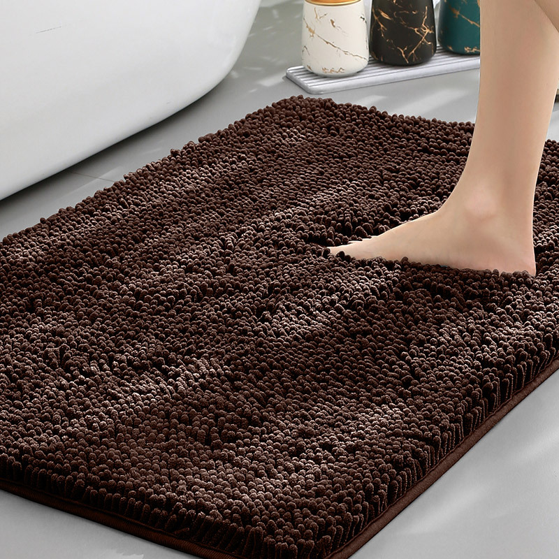 Plush Chenille Bath Mat | Non-Slip Absorbent Bathroom Rug for Comfort 6