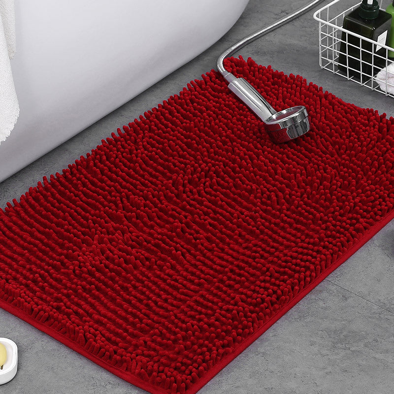 Plush Chenille Bath Mat | Non-Slip Absorbent Bathroom Rug for Comfort 8