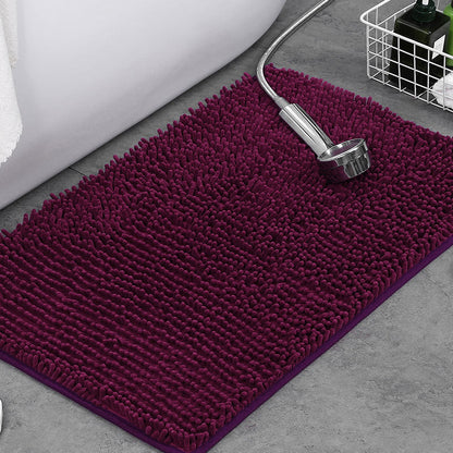 Plush Chenille Bath Mat | Non-Slip Absorbent Bathroom Rug for Comfort 9
