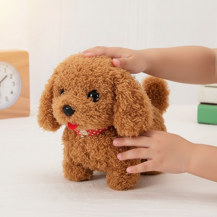 Interactive Plush Puppy Toy that Walks & Barks | Engaging Battery-Powered Play for Kids