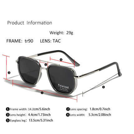 Polarized Sunglasses Retro Square with UV400 Protection | Stylish Glare Reduction for Everyday Wear and Outdoor Activities
