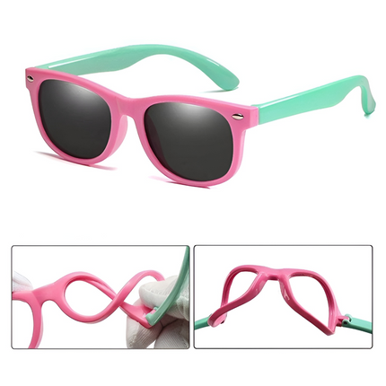 Kids Polarized Sunglasses with UV Protection and Flexible Frame | Lightweight Wraparound Design for Ultimate Comfort