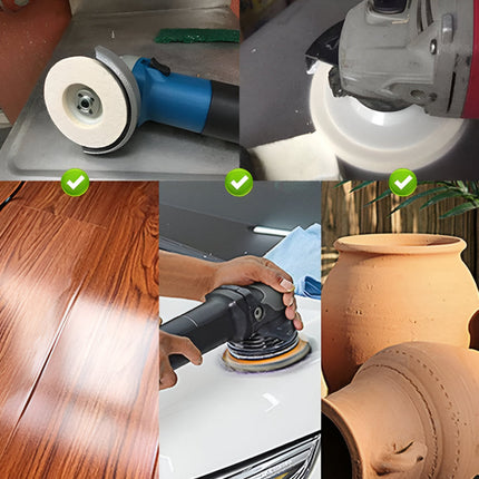 Wool Polishing Wheel Disc Set for Angle Grinder | Durable Buffing Pads for Metal, Wood, and Plastic Finishing