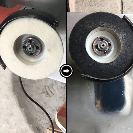 Wool Polishing Wheel Disc Set for Angle Grinder | Durable Buffing Pads for Metal, Wood, and Plastic Finishing