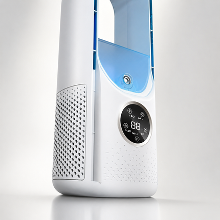 Portable Air Conditioner with Bladeless Design for Quiet Cooling | Efficient Airflow for Bedrooms and Offices