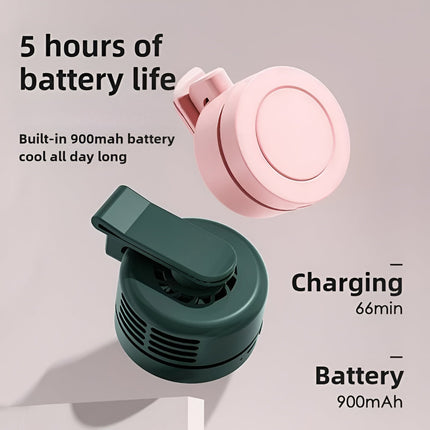 Portable Neck Fan with Adjustable Clip & Foldable Design | 3-Speed USB Rechargeable Fan for Personal Cooling