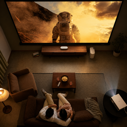 Portable Mini Projector with WiFi 6 & HDMI for 1080p Home Cinema Experience