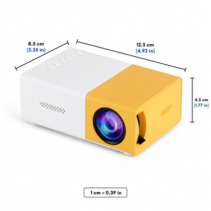 Portable Mini Projector with WiFi 6 & HDMI for 1080p Home Cinema Experience