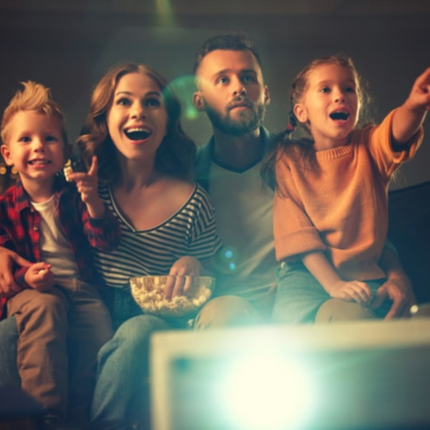 Portable Mini Projector with WiFi 6 & HDMI for 1080p Home Cinema Experience