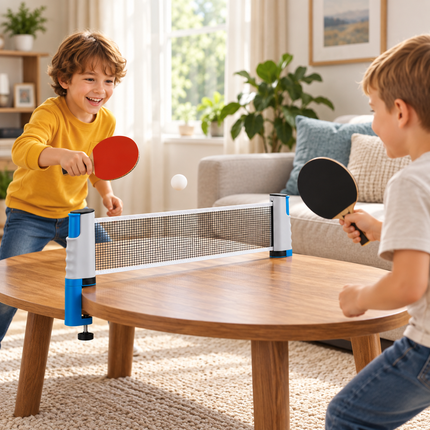 Ping Pong Net, Portable Table Tennis Net for Any Table, Adjustable Ping Pong Table Net for Home and Office Games_00