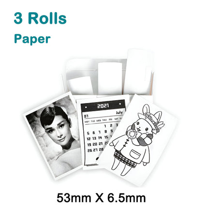 Portable Mini Thermal Printer with Bluetooth Connectivity | Inkless Printing for Convenient On-the-Go Use