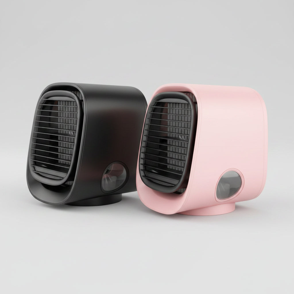Portable Evaporative Cooler Fan with Spray Mist Function | Compact USB Desk Fan for Personal Cooling 4