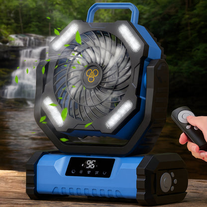 Portable Fan | Rechargeable Oscillating Fan with Remote Control | Versatile Cooling for Indoor and Outdoor Use 2