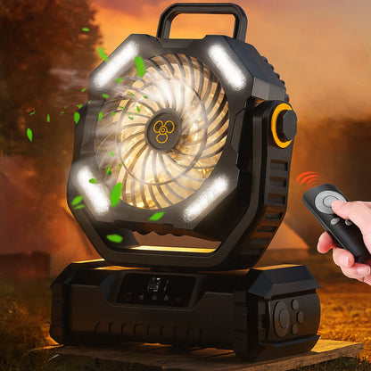 Portable Fan | Rechargeable Oscillating Fan with Remote Control | Versatile Cooling for Indoor and Outdoor Use 3