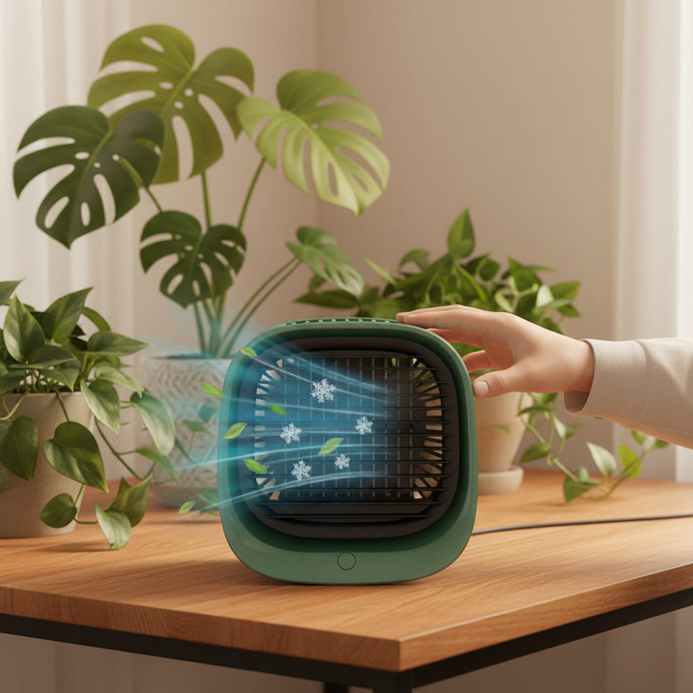 Portable Mini Air Conditioner Fan with Adjustable Cooling for Personal Comfort 3