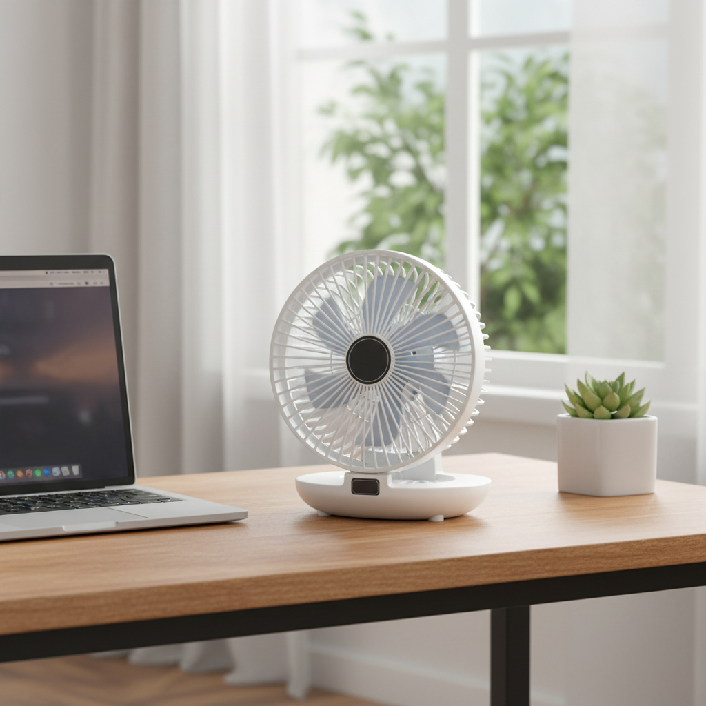 Portable Oscillating Fan | Foldable Design with 120° Airflow for Personal Comfort 0