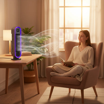 Portable Tower Fan | Bladeless Oscillating Design with Remote Control | Energy-Efficient Cooling for Home and Office 1