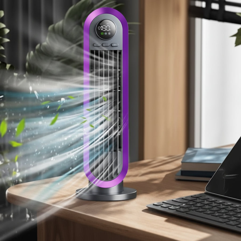 Portable Tower Fan | Bladeless Oscillating Design with Remote Control | Energy-Efficient Cooling for Home and Office 2