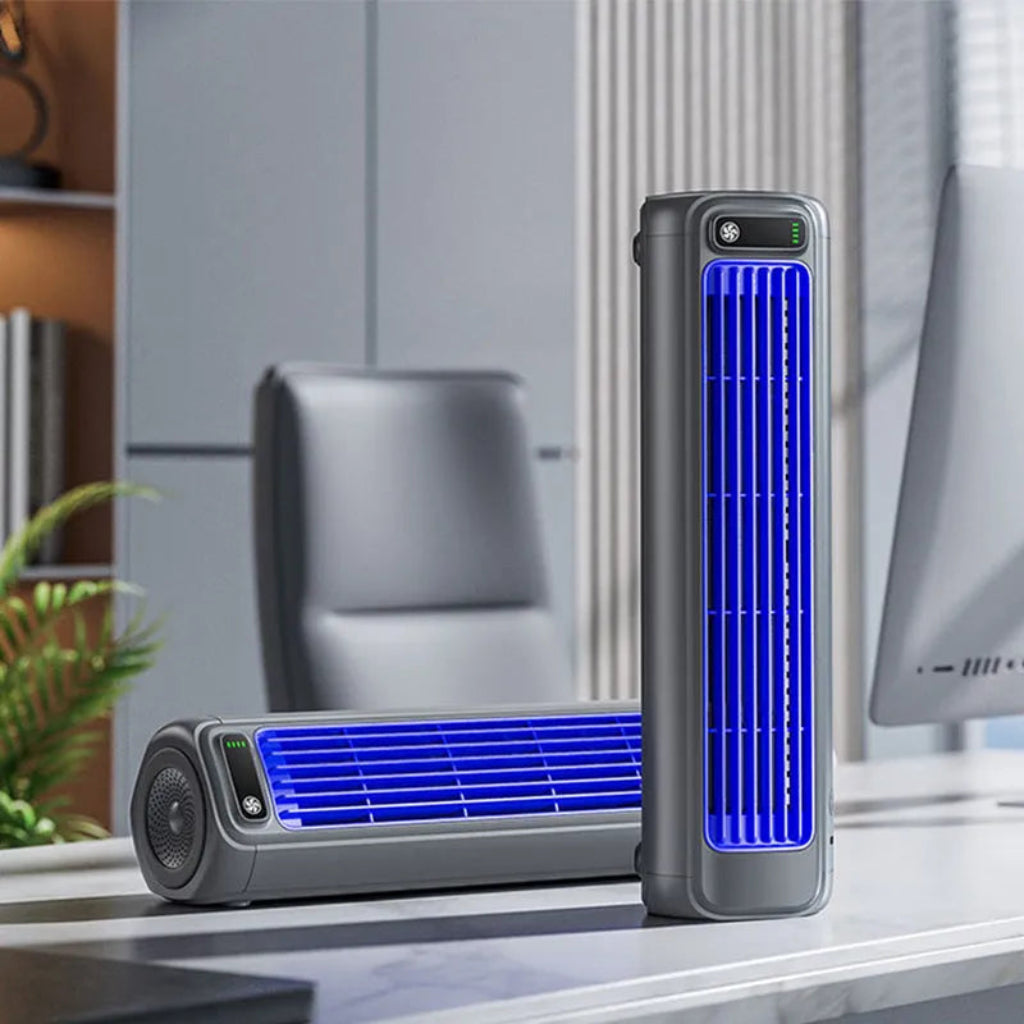 Portable Tower Fan | Quiet Air Circulator with 3 Speed Settings | Compact Design for Personal Cooling 1