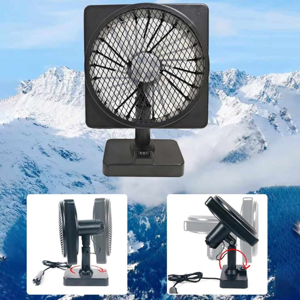 Portable USB Car Fan | 12V Cooling Solution with 360° Adjustable Direction | Ideal for Comfortable Road Trips 1