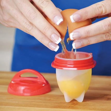 Egg Pods, Egg Poacher for Hard Boiled Eggs and Mini Omelets, Heat Resistant Egg Molds for Boiling Eggs Without Shells