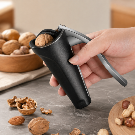 Nut Cracker with Ergonomic Handle & Non-Slip Grip | Effortless Cracking for Walnuts and Hazelnuts
