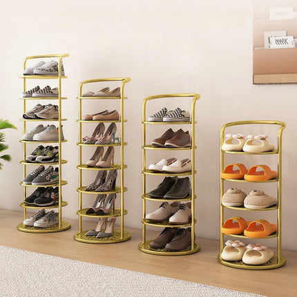 Vertical Shoe Rack Organizer with Strong Metal Frame | Space-Saving Storage Solution for Entryway and Closet