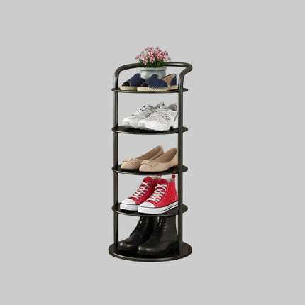Vertical Shoe Rack Organizer with Strong Metal Frame | Space-Saving Storage Solution for Entryway and Closet