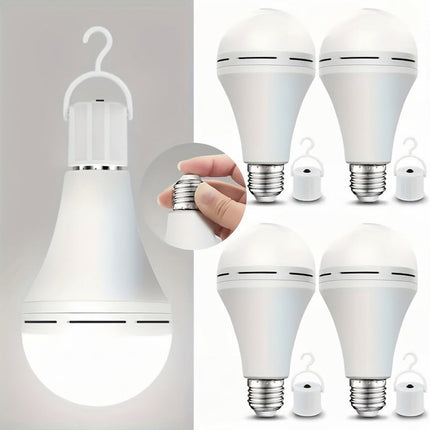 Rechargeable LED Light Bulb with Built-in Battery | Emergency Power Lighting for Home and Outdoor Use