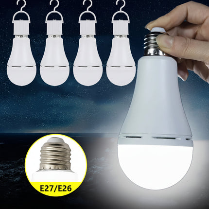 Rechargeable LED Light Bulb with Built-in Battery | Emergency Power Lighting for Home and Outdoor Use