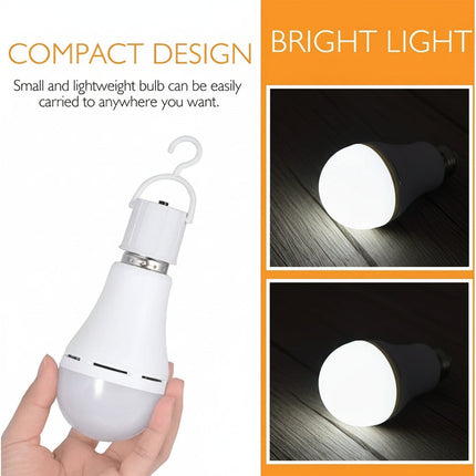 Rechargeable LED Light Bulb with Built-in Battery | Emergency Power Lighting for Home and Outdoor Use