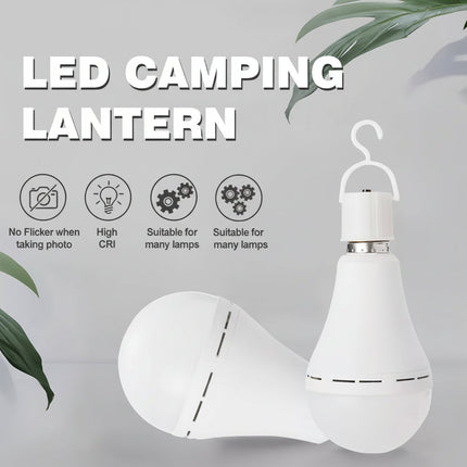 Rechargeable LED Light Bulb with Built-in Battery | Emergency Power Lighting for Home and Outdoor Use
