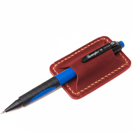 Leather Pen Holder Clip with Hand Stitched Design | Securely Holds Two Pens for Journals and Planners