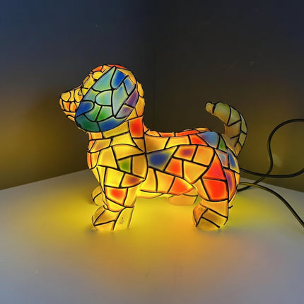 Decorative Resin Dog Table Lamp with Warm Ambient Lighting | Charming Accent Light for Cozy Home Decor