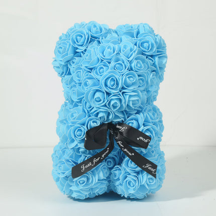 Artificial Flower Rose Bear Decoration for Lasting Memories | Romantic Gift for Valentine's Day and Anniversaries