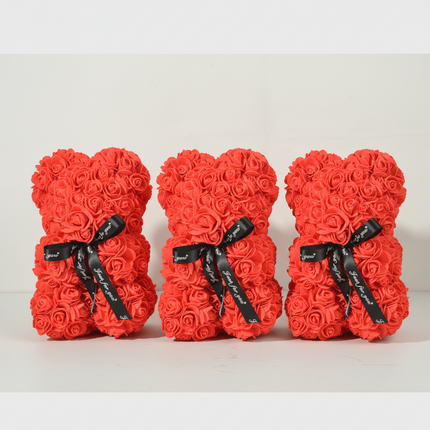 Artificial Flower Rose Bear Decoration for Lasting Memories | Romantic Gift for Valentine's Day and Anniversaries