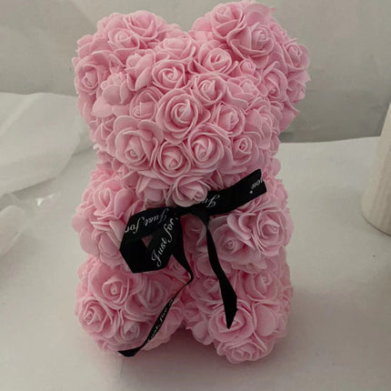 Artificial Flower Rose Bear Decoration for Lasting Memories | Romantic Gift for Valentine's Day and Anniversaries