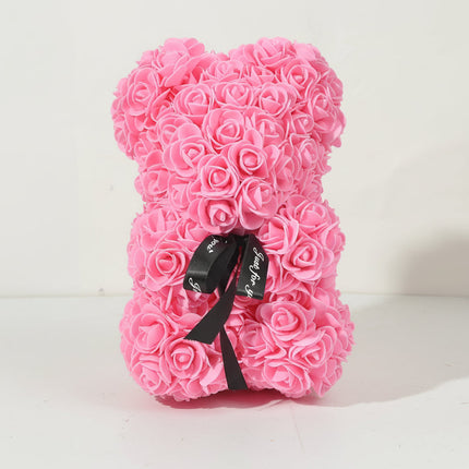 Artificial Flower Rose Bear Decoration for Lasting Memories | Romantic Gift for Valentine's Day and Anniversaries